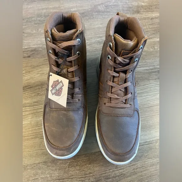 Bateman Overlay Brown w Laces Men's Harley-Davidson Boot D93801 Size 10.5 M