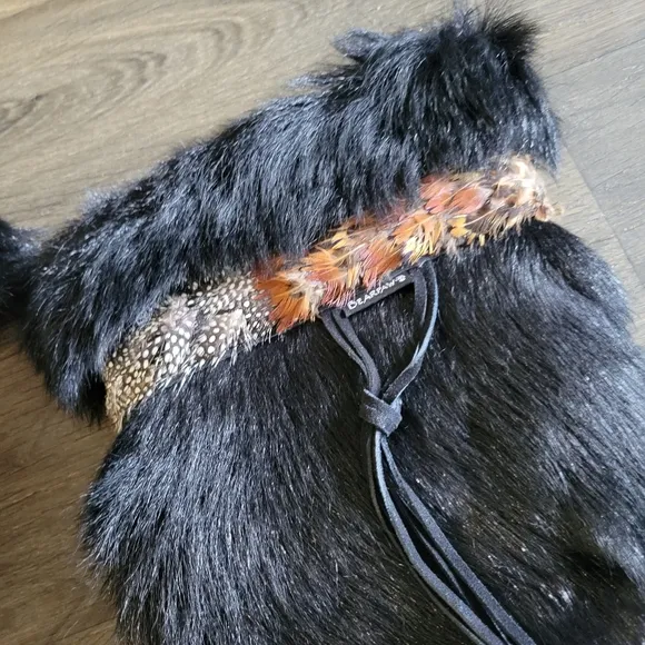BearPaw Fur and Feather Boots size 12 Hippie Y2K
