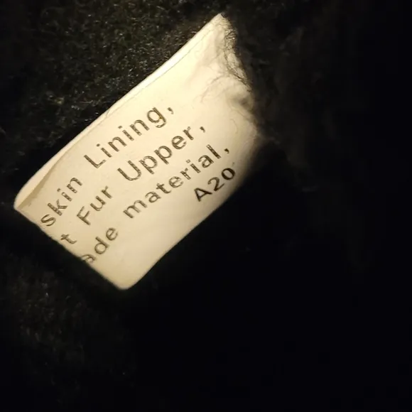 BEARPAW GENUINE SHEEPSKIN SUEDE RABBIT FUR WEDGE BOOTS