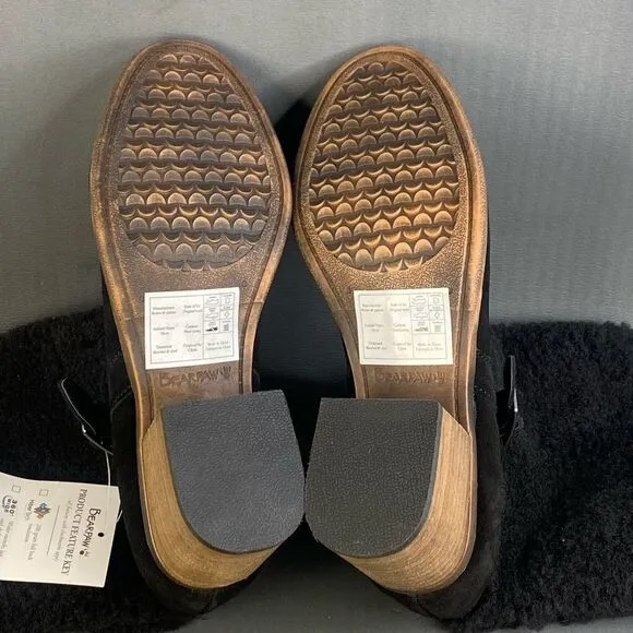 Bearpaw Kiera Suede Strap fur Boots womens size 10 new without box