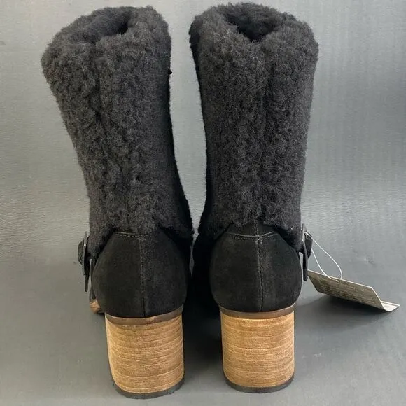 Bearpaw Kiera Suede Strap fur Boots womens size 10 new without box