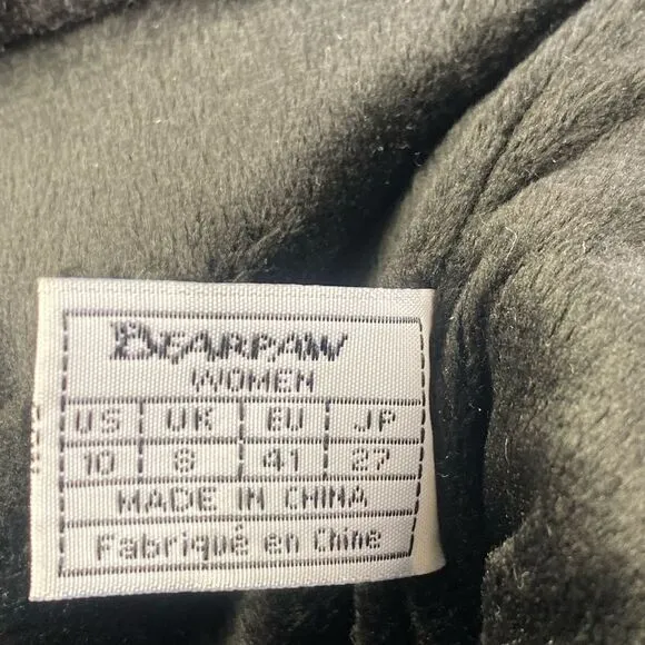 Bearpaw Kiera Suede Strap fur Boots womens size 10 new without box