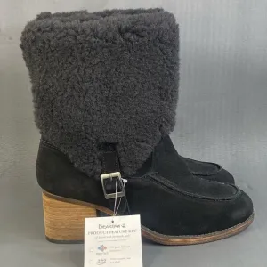 Bearpaw Kiera Suede Strap fur Boots womens size 10 new without box