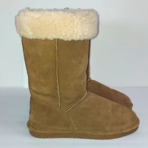 BEARPAW 'Marissa' Womens Brown Fur Lined Boots Sz 7