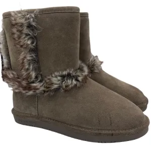 BEARPAW suede faux fur women’s warm boots Size 10