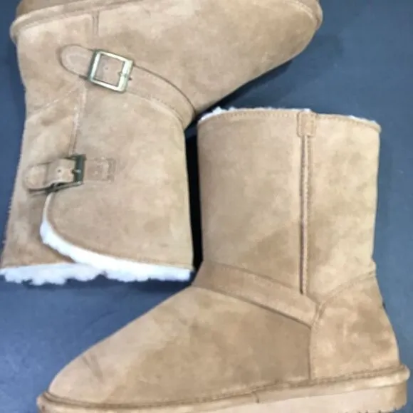 BearPaw Suede Tan Women’s Winter Boots Size 9