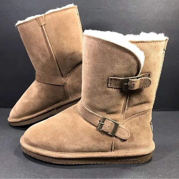 BearPaw Suede Tan Women’s Winter Boots Size 9