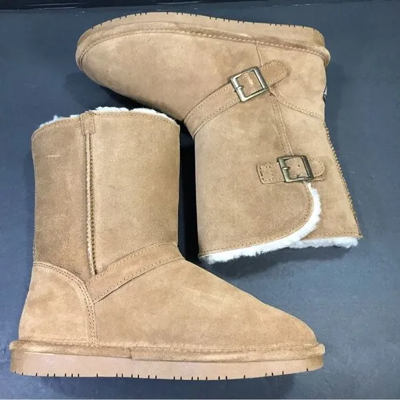 BearPaw Suede Tan Women’s Winter Boots Size 9