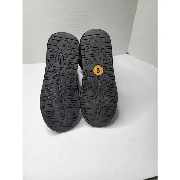 Bearpaw Winter Suede Sheep Skin Lined Boot Black Women Size 8