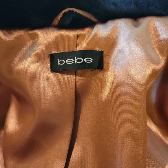 Bebe Wool Blend Jacket with fur trim