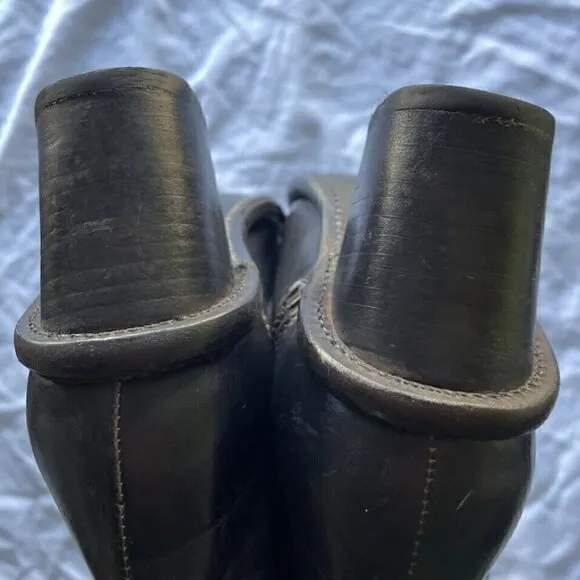 Bed Stu Cobbler Yurisa Booties Boots Women's Sz 6.5 Leather Ankle Black Rustic