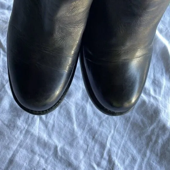 Bed Stu Cobbler Yurisa Booties Boots Women's Sz 6.5 Leather Ankle Black Rustic