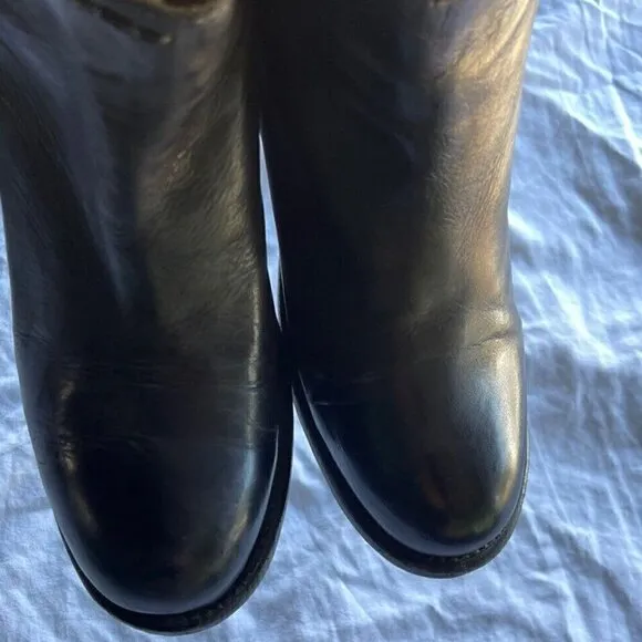Bed Stu Cobbler Yurisa Booties Boots Women's Sz 6.5 Leather Ankle Black Rustic