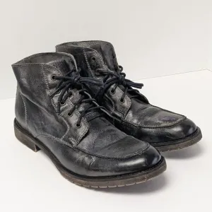 Bed Stu Curtis II Leather Boots, Black Dip Dye, Men's 10.5 M