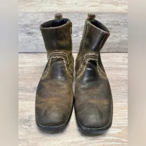 Bed Stu Revolution Distressed Leather Embroidered Western Boots US Men 8.5
