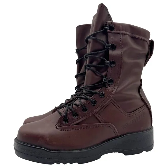 Belleville Flight Boots Mens Steel Toe Wet Weather Sz 6W Brown USA-Made 330 ST
