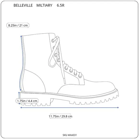 BELLEVILLE ICWR Intermediate Wet/Cold GORE-TEX Combat Military Boots Men's 6.5R