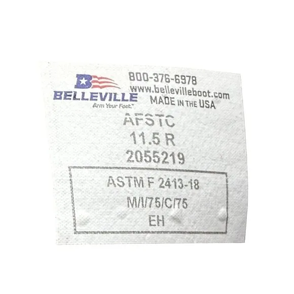 Belleville Mens 11.5r Steel Toe Hot Weather Boots AFSTC 2055219 New In box
