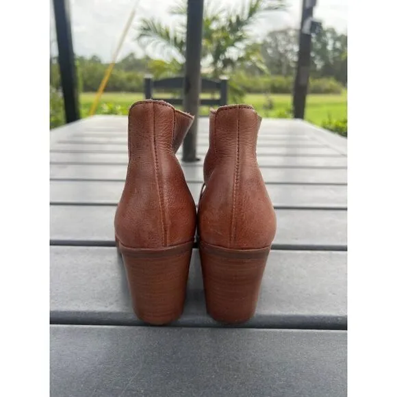 Bernardo Felicity Women Brown Leather Ankle Boots Size 6M