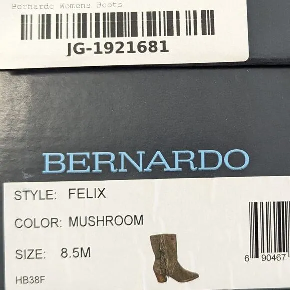 Bernardo Felix Ankle Boots, Mushroom Suede, Women's 8.5 M