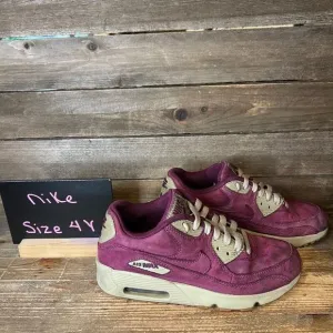 Big Kids Nike Air Max‎ 90 Winter Purple Leather Athletic Shoes Sneakers Size 4 Y