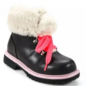Billiblush super soft faux fur trim leather boots 29