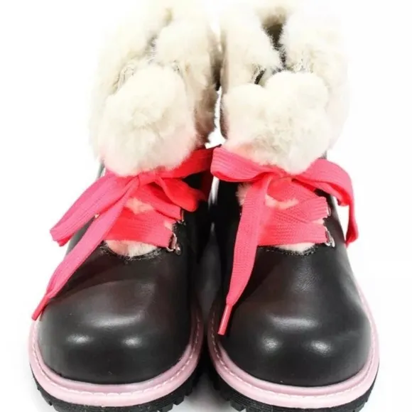 Billiblush super soft faux fur trim leather boots 29
