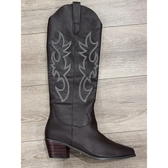 Billini Urson Dark Brown Western Cowboy Boots Women Size 10