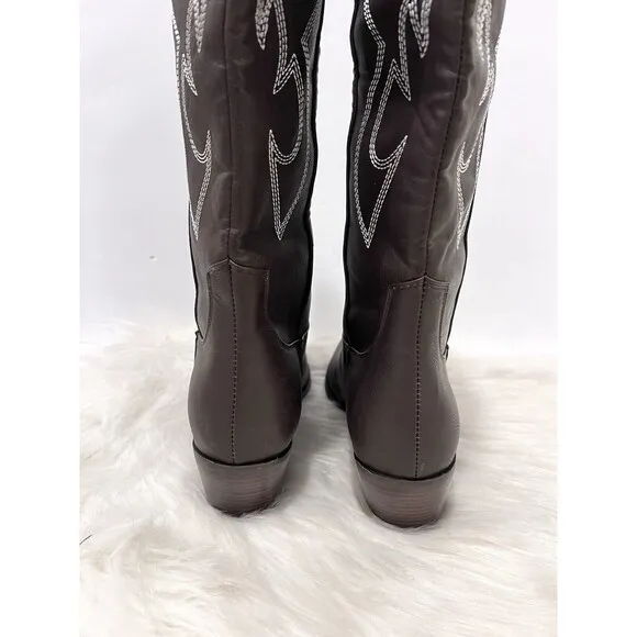 Billini Urson Dark Brown Western Cowboy Boots Women Size 10