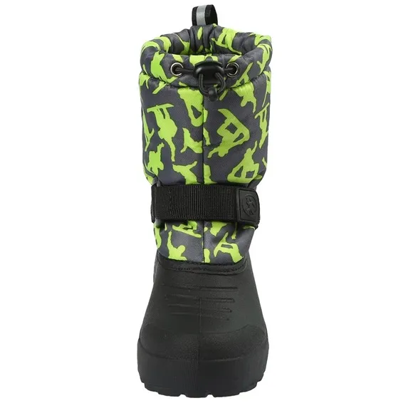 Black and Green Winter Boots
