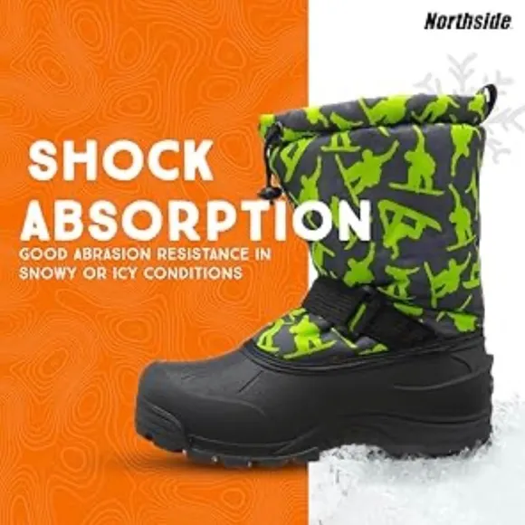 Black and Green Winter Boots