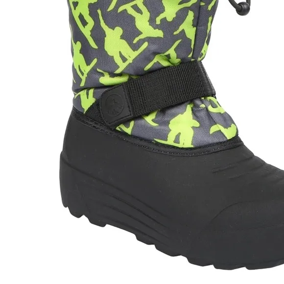 Black and Green Winter Boots