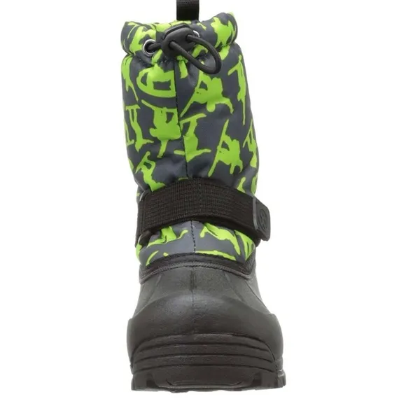 Black and Green Winter Boots