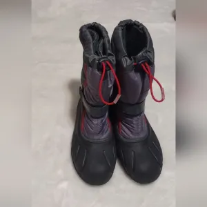 Black and Red Winter Boots