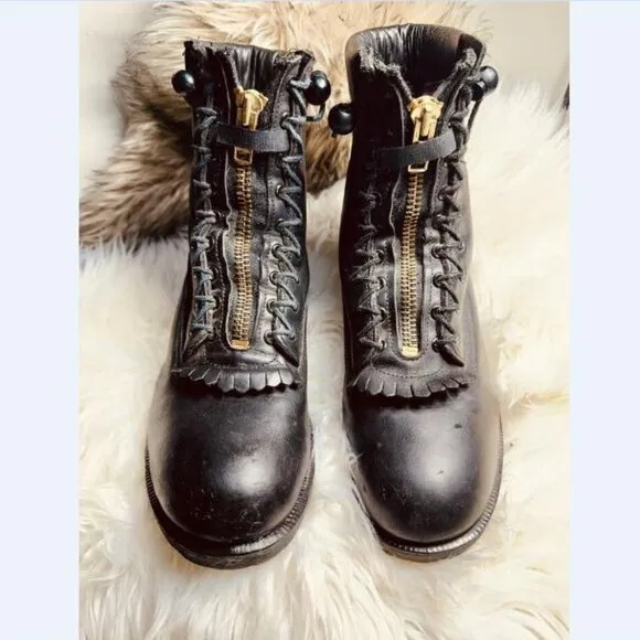 Black Diamond Leather NFPA Fire Boots Men 10 STEEL TOE Fast Shipping