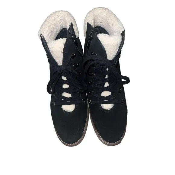 BLONDO Devin Waterproof Suede Black‎ Ankle Boots (Size 9.5M)Combat Style