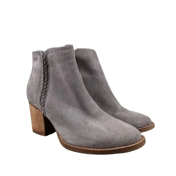 Blondo Shoes Womens 6 Booties Block Heel Leather Waterproof Ankle Boot Fashion