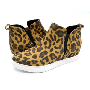 Blondo Shoes Womens 7.5 Brown Leopard Print Suede Waterproof Hidden Heel Wedge