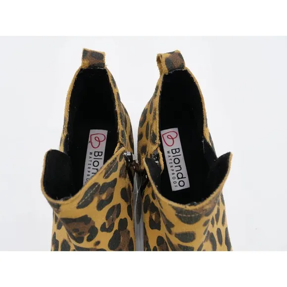 Blondo Shoes Womens 7.5 Brown Leopard Print Suede Waterproof Hidden Heel Wedge