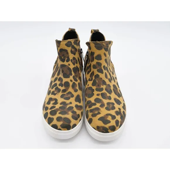 Blondo Shoes Womens 7.5 Brown Leopard Print Suede Waterproof Hidden Heel Wedge
