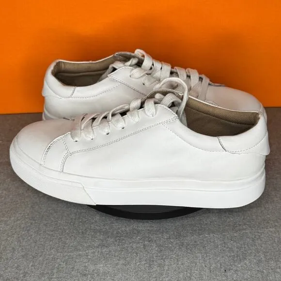 Blondo Venna Platform White Leather Classic Sneaker Waterproof Size 9