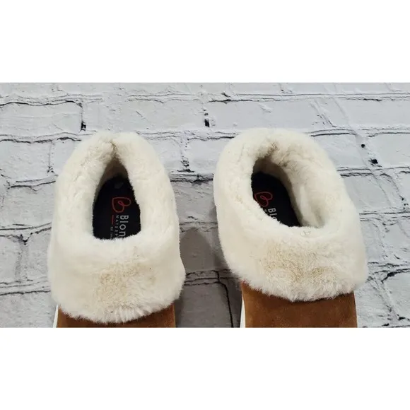 Blondo Waterproof Slip On Shoes Fur Lined Tan WOMENS SIZE 5 M