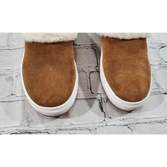 Blondo Waterproof Slip On Shoes Fur Lined Tan WOMENS SIZE 5 M