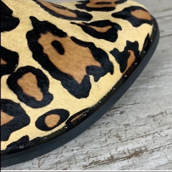 Blondo Women’s 6.5M Waterproof Tami Calf Hair Leopard Ankle Boot NEW