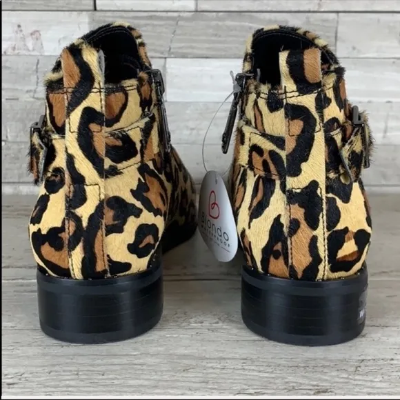 Blondo Women’s 6.5M Waterproof Tami Calf Hair Leopard Ankle Boot NEW