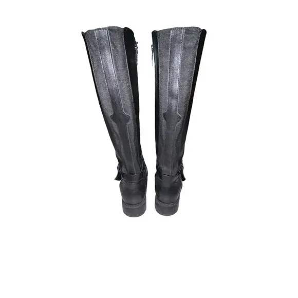 Blondo Women’s Velente Tall Waterproof‎ Leather Riding Boots Zip Black Size 7W