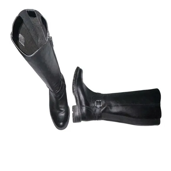Blondo Women’s Velente Tall Waterproof‎ Leather Riding Boots Zip Black Size 7W