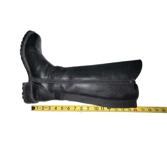Blondo Women’s Velente Tall Waterproof‎ Leather Riding Boots Zip Black Size 7W
