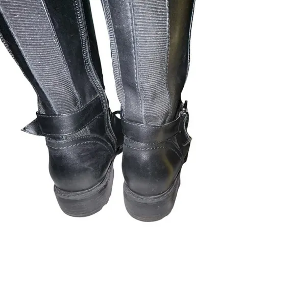 Blondo Women’s Velente Tall Waterproof‎ Leather Riding Boots Zip Black Size 7W