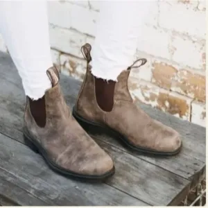 Blundstone #1306 Unisex Chelsea Boot Rustic Brown  Women 7.5  Men 5.5